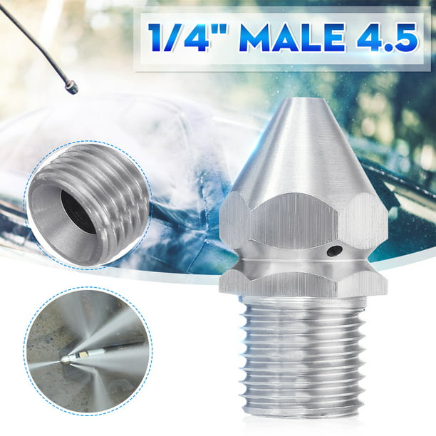 1/4" High Pressure Washer Sewer Rotating Pipe Dredge Jetter Nozzle Drain Cleaner 